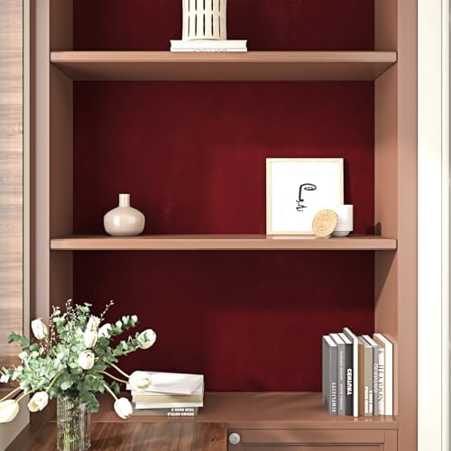 Dark Red Velvet Wallpaper Peel and Stick Burgundy Removable Paper - Image 6