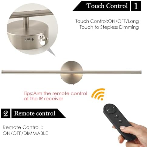 KARTOOSH Battery Operated Wall Sconces Set of Two Wireless Wall Lights - Image 3