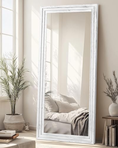 71x30in Full Length Mirror, 3-Tier Stepped Solid Wood Frame by ABSWHLM