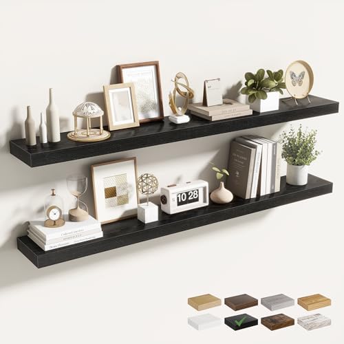 Acovy 48 Inch Floating Shelves for Wall 2 Pack, Wall Mounted Floating Shelf by Acovy