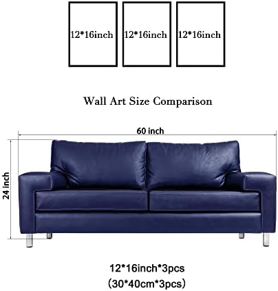 Wieco Art 3 Panels Abstract Canvas Wall Art - Image 6