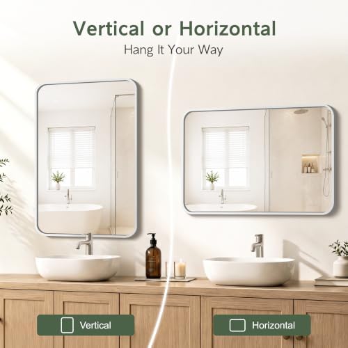 Bathroom Vanity Mirror for Wall, 30”x20”-2pcs Mirror for Over Sink - Image 5