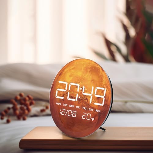 Digital Wall Clock, LED Mars Design, Temperature Display - Image 6