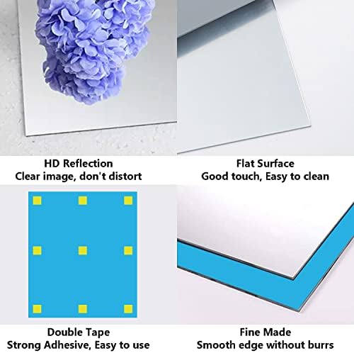 Acrylic Mirror Sheet for Wall, 15.7" x 19.6" x 1Pcs - Image 3