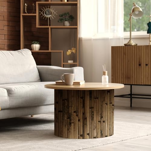 Art3d 12 x 96 in Pole Wrap Natural Bamboo Wall Panel, Dark Burned - Image 3