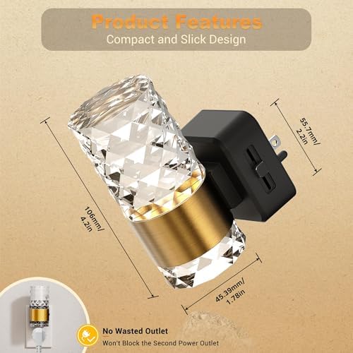 JandCase Night Light, Automatic Night Lights Plug into Wall, 3000K LED - Image 4