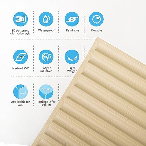 Art3d Semi-Cylinder 3D Drop Ceiling Tiles, 24 x 48 in - Image 3
