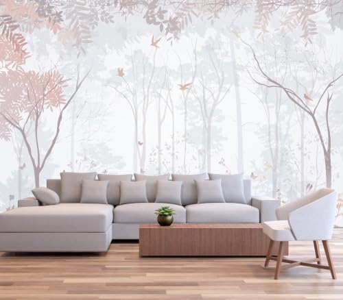 Pink Forest Wallpaper, peel and stick wall decals - Image 2