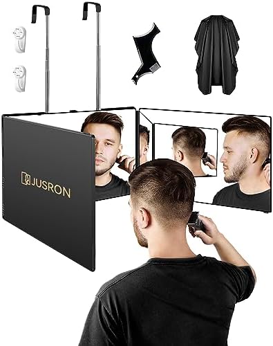 JUSRON 360 Viewing Angle Self Hair Cutting Mirror Shower Mirror by JUSRON