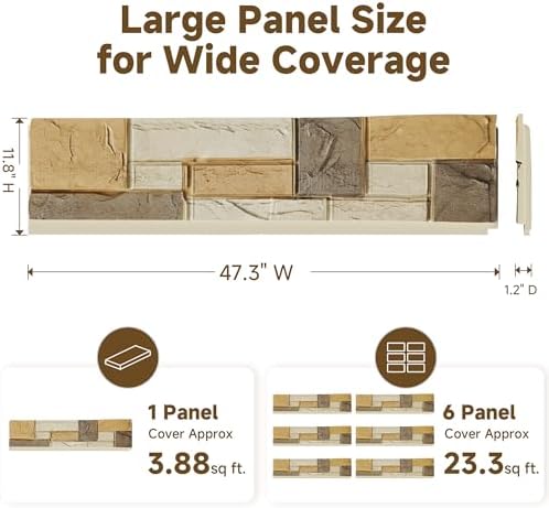 Faux Stone Wall Panels, 3D Artificial Rock Siding - Image 2