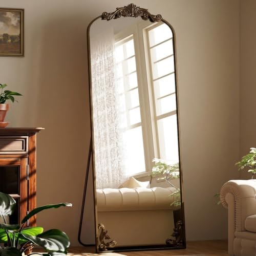 21"x 64" Arched Full Length Mirror, Freestanding Floor Mirror by EASLY