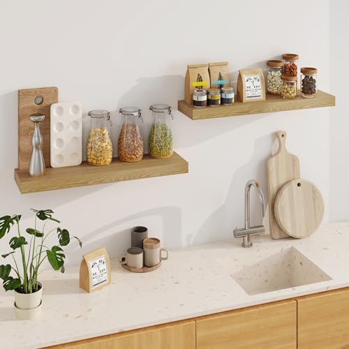 Fun Memories Floating Shelves for Wall, 32Inch Floating Shelves Set of 2 - Image 4