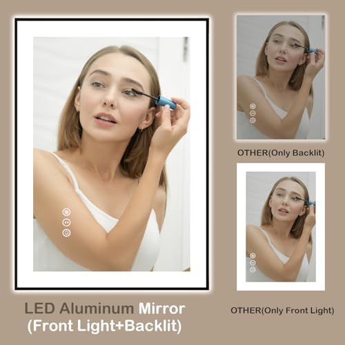 40x32 Inch LED Bathroom Mirror - Image 3
