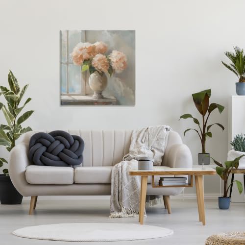 Stupell Industries Pink Hydrangea Sunlit Vase, 30 x 30 Inch Canvas Wall Art - Image 3