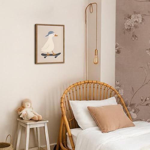 Cute Goose Wall Art Funny Silly Goose Skateboard Wall Decor Painting Whimsical - Image 5