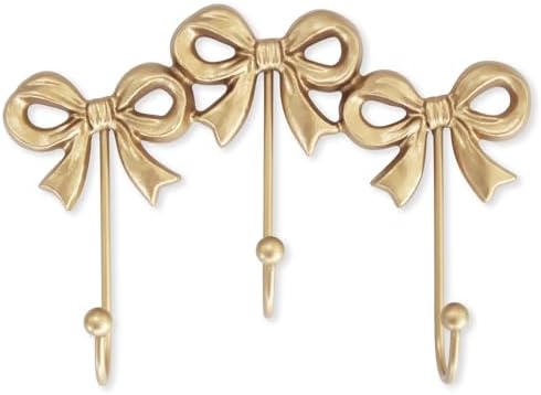 Small Gold Bow Wall Hook, Size:8.27x5.59 inches by BITALYE