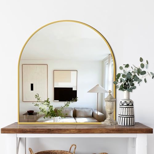 FICTOR 30" x 32" Arched Bathroom Vanity Mirror by FICTOR