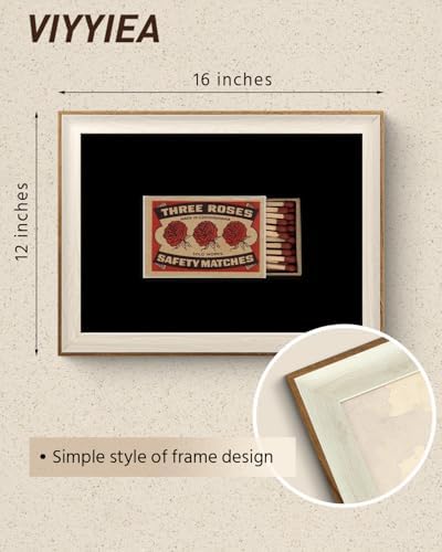 VIYYIEA Vintage Framed Rose Matchbox Wall Art - Image 2