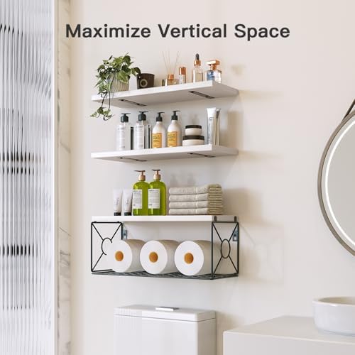 Amada Bathroom Shelves with Storage Basket - Image 3