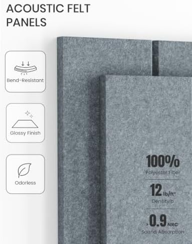 Fluxynara 48" x 36" Large Felt Bulletin Board，Slate Gray - Image 5