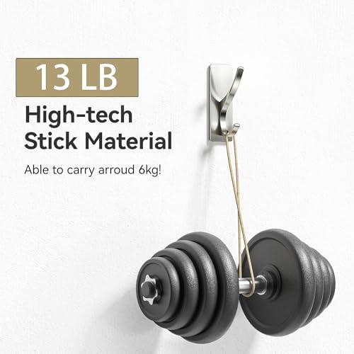 pickpiff Brush Nickel Self-Adhesive Hook, 13LB Hanger - Image 2
