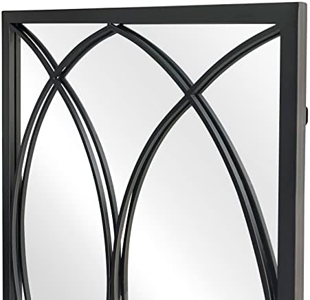 HQiJun Black Rectangle Wall Mirror, Farmhouse Decorative Mirror - Image 3