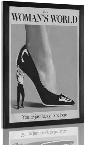 Retro This Is A Woman Is World Poster Feminist Canvas Wall Art Modern Black And by Unknown