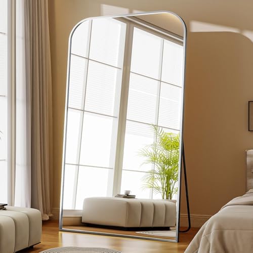 Oversized Full Length Mirror 81"x41" Arched Floor Standing Mirror - Image 3