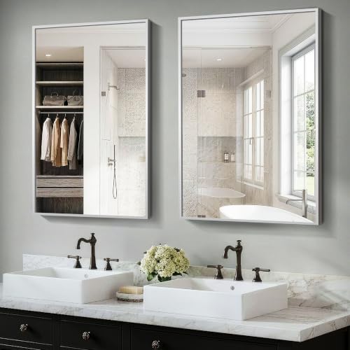 Bathroom Vanity Mirror for Wall 2Pack 36"x24" Bathroom Mirror for Over Sink by TRAHOME