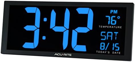 AcuRite 14.5" Blue LED Digital Indoor Clock - Image 2