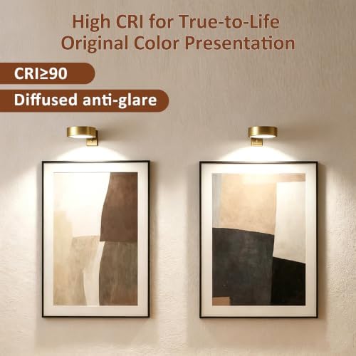 4 Pack Picture Lights for Wall, Rechargeable Magnetic Art Display Lights - Image 4
