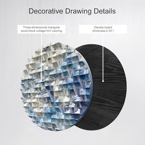 LIUZEYUE - Abstract Flow Round Wood Wall Art, Modern Circular Wooden Decor - Image 4