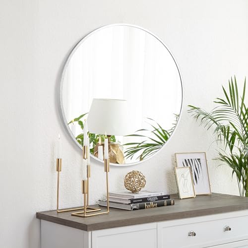 Silver Round Mirror 30 Inch, Wall Circle Mirror - Image 3