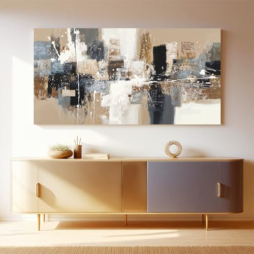 Large Brown Abstract Canvas Art Wall Decor - Image 3