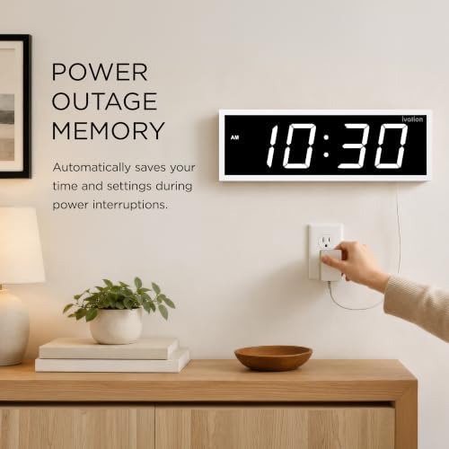 Ivation Large Digital Wall Clock - Image 5