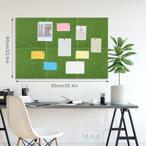 Large Cork Board 36" x 24", 6 Pack Felt Bulletin Board, Pin Boards - Image 2
