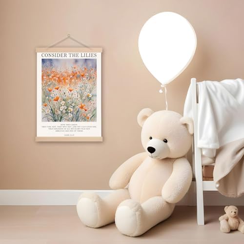 DNEULYR Consider the Lilies Inspirational Christian Poster Hanger Frame - Image 2