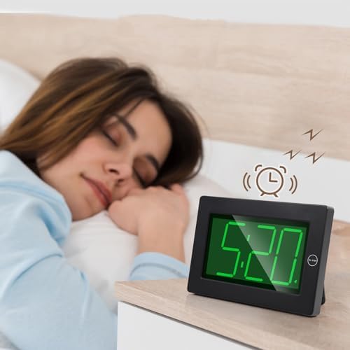 Alarm Clock, Wall Clock, Digital Clock, Adjustable Brightness, Auto Night Mode - Image 5