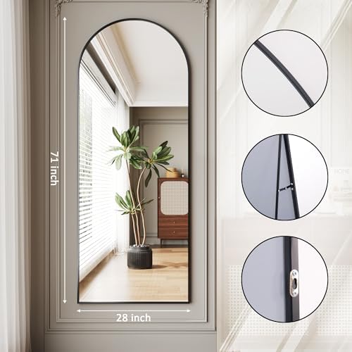 AUYHM 34"x76" Large Mirror Full Length, Nano Glass Oversized Floor Mirror - Image 5