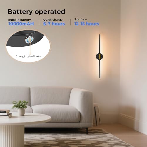 Rechargeable Wall Light 28.3" Detachable 360°Rotation - Image 4