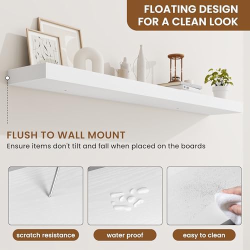 Floating Shelves for Wall, Wall Mounted Wood Shelves - Image 5