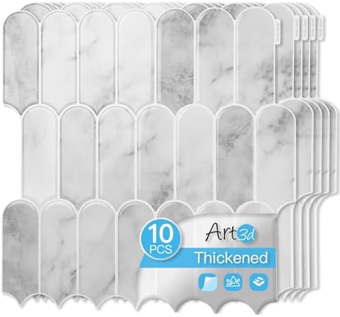 Art3d Arrowhead Design Tile Peel and Stick Backsplash by Art3d