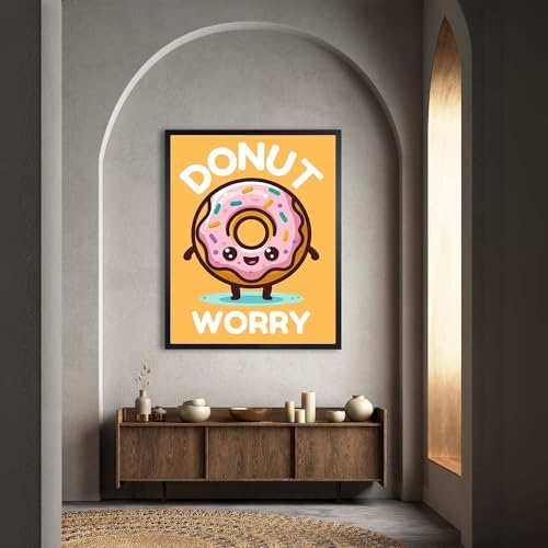 InkFlow Posters Donut Worry Canvas Poster - Image 4