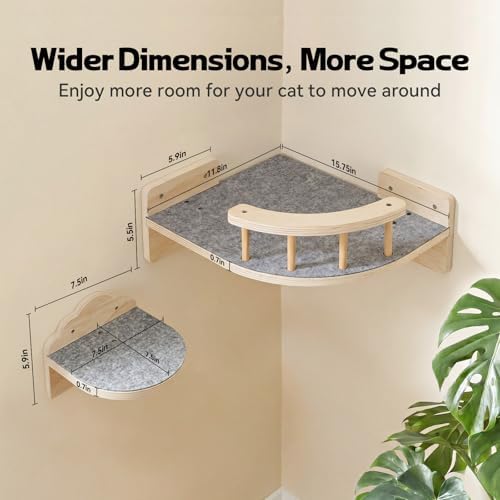 Cat Shelves for Wall, Corner Cat Wall Shelf - Image 2