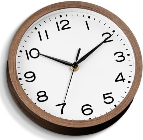 AKCISOT 8 Inch Wall Clock, Silent Battery Operated Analog Clock - Image 4
