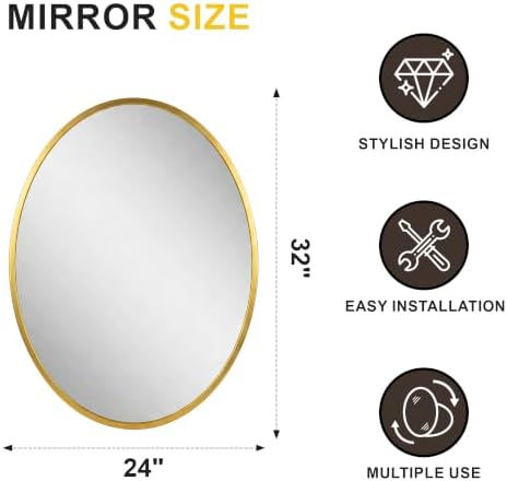Oval Bathroom Mirror for Wall - Image 2