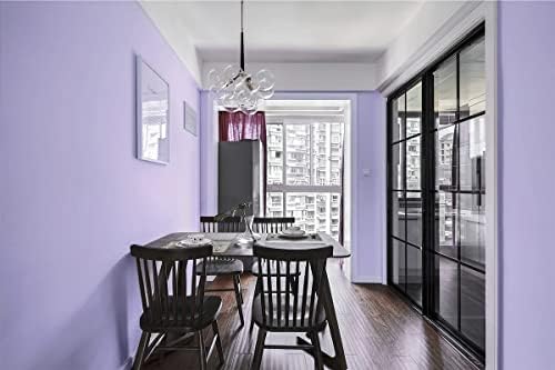 Safiyya 197"x17.7" Purple Peel and Stick Wallpaper Solid Color Wall Paper - Image 2