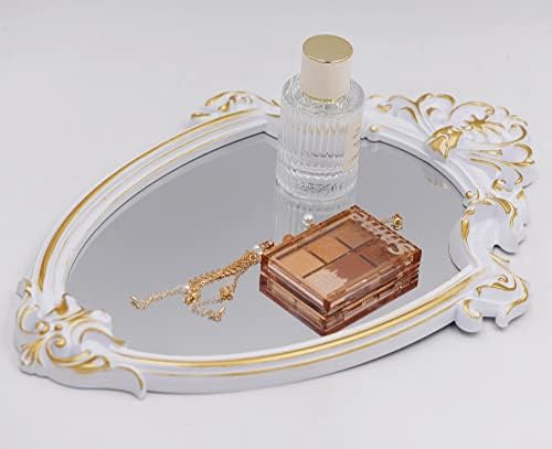 Eaoundm 16.5 x 11 inch Vintage Mirror Antique Mirror Shield Shape - Image 3