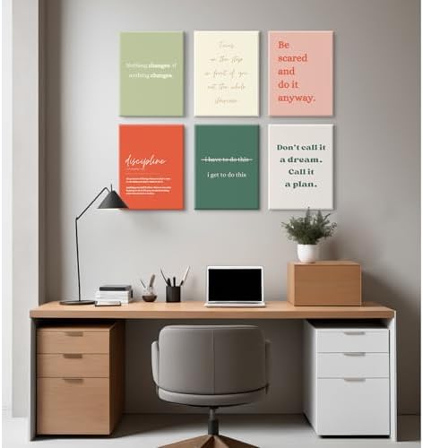 Office Wall Art Motivational Posters Inspirational Quote Canvas Wall Decor - Image 6