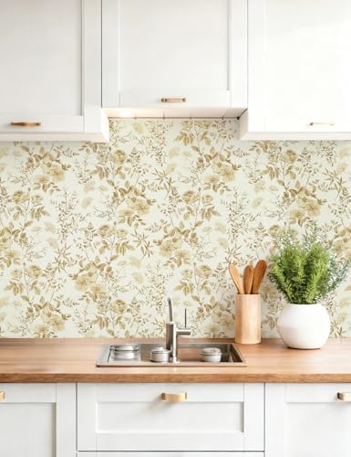 Erfoni Boho Floral Peel and Stick Wallpaper Floral Leaf Contact Paper - Image 2